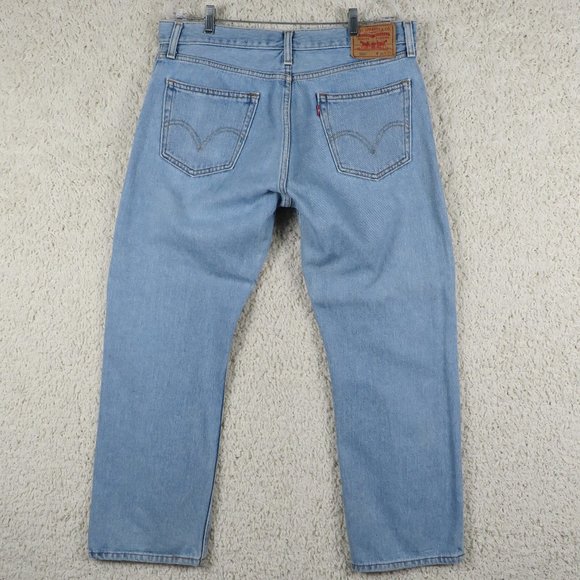 Levi's* 505 Straight Fit Denim Blue Jeans Size~ 36" x 29" - Picture 2 of 12